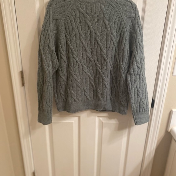 Vince Interlocking Cable Knit Merino Blend Sweater - Picture 6 of 6